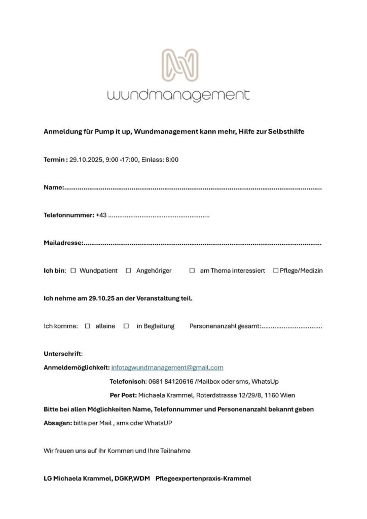 PIU1 Wien Anmeldeformular