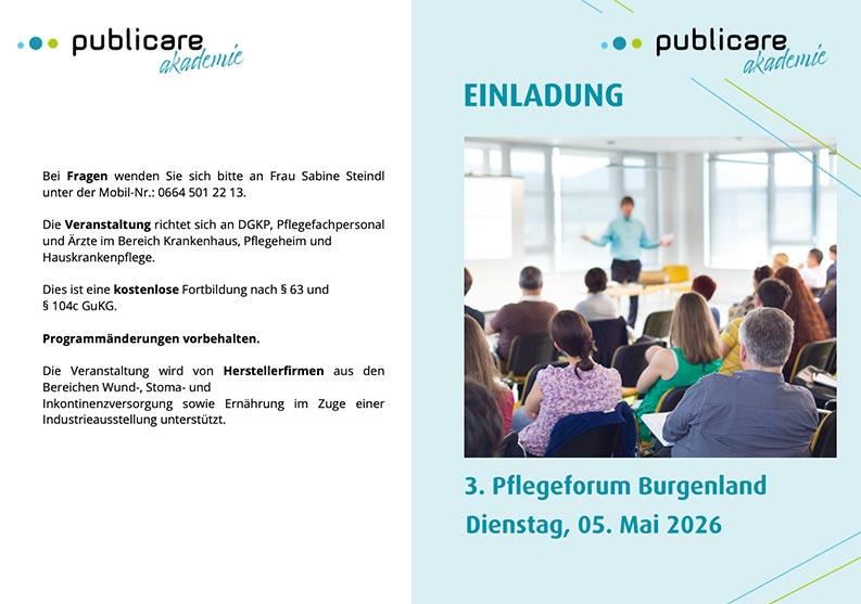 Einladung 3. Pflegeforum Burgenland – Wunden Heilen